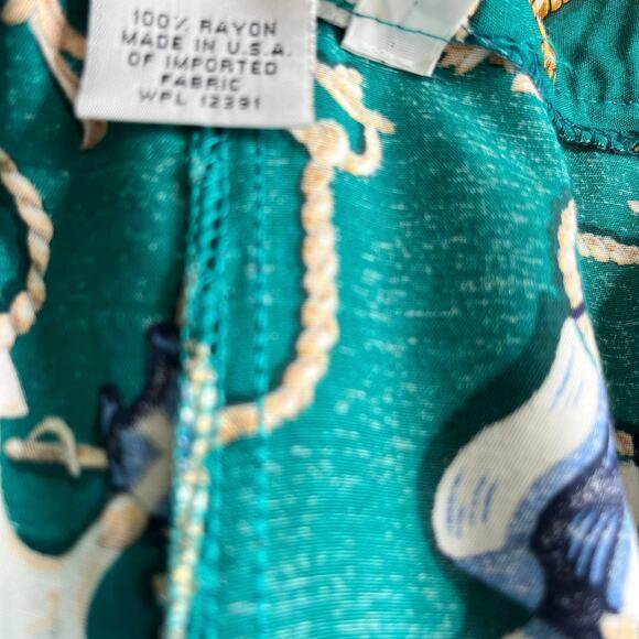 Vintage Portraits by Northern Isles Anchor Shorts Green Gold 14 - Picture 4 of 6